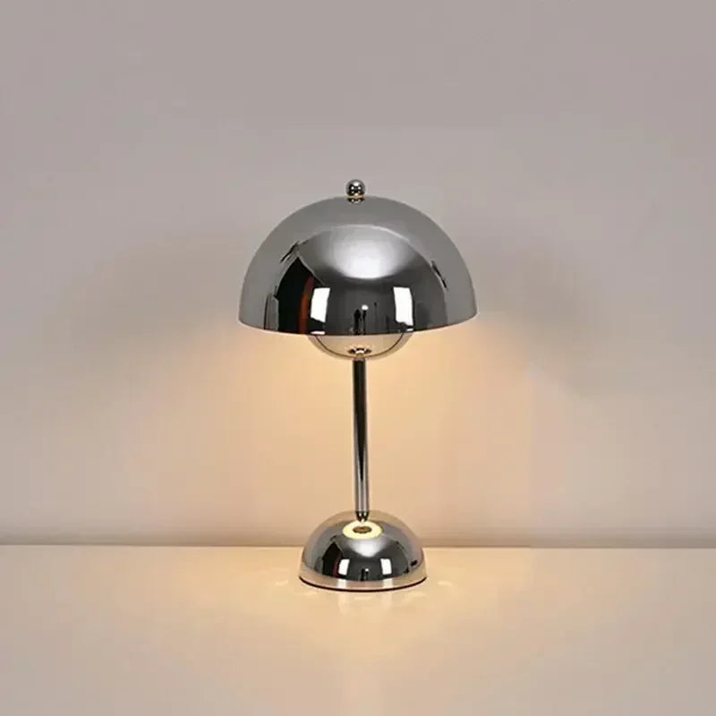 Battery-Powered Table Lamp Scandinavian Flower Bud With Iron Touch Switch Fall 2026 Household Decor For Bedroom Or Nightstand