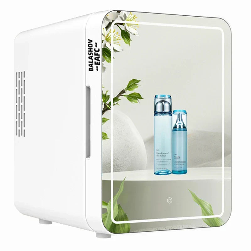Mini Makeup Fridge 4L With LED Mirror Travel-Friendly Cosmetic Cooler USB Dual Use Household Car Fall 2025 Keeps Skin Fresh