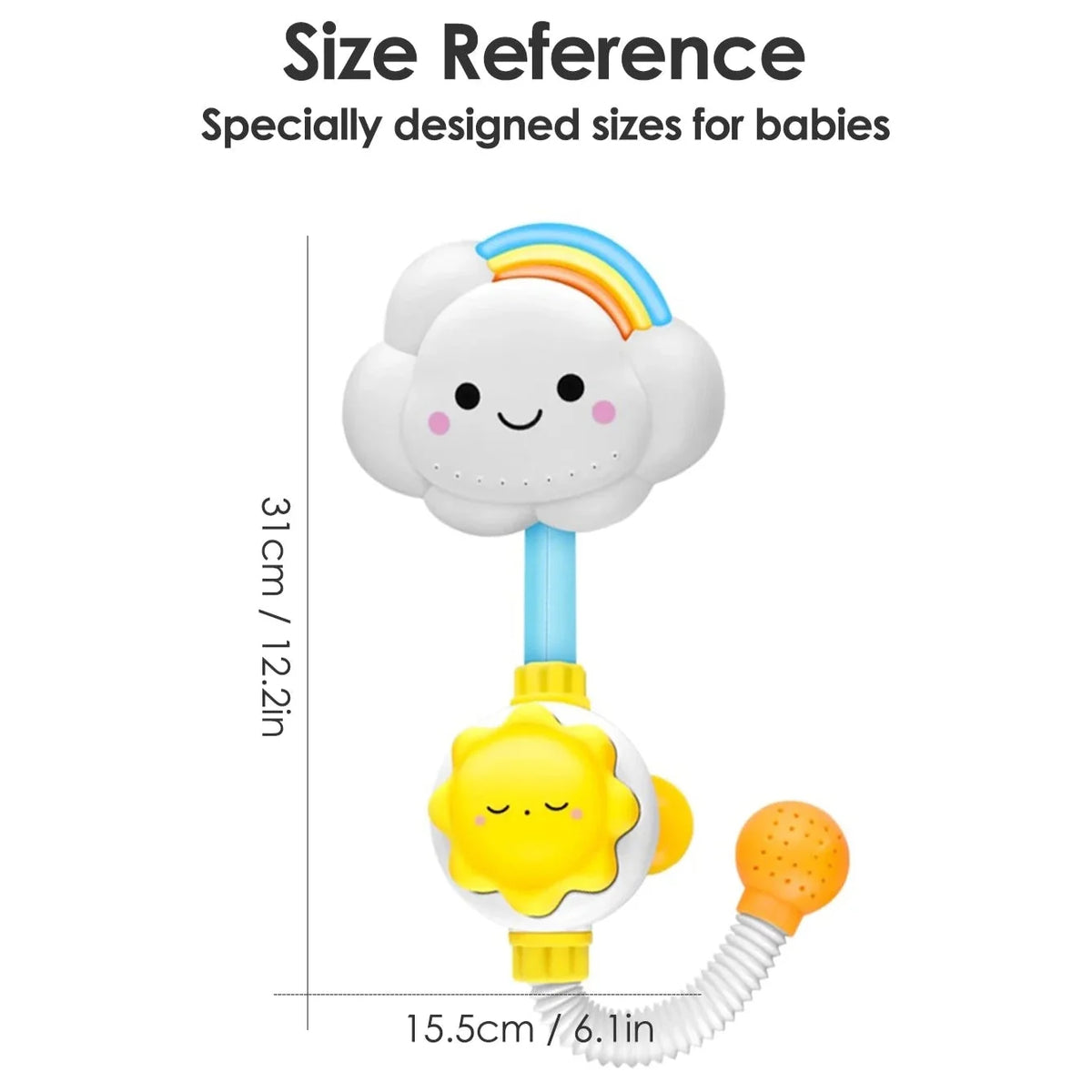 Kids 1pcs Cloud Shower Toy - Baby Bathtub Water Toy for Boys and Girls, Fun Comfort Gift
