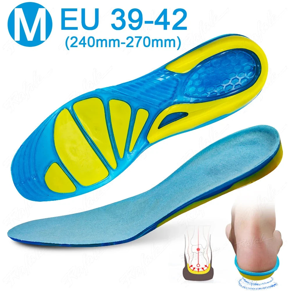Non Gel Slip Shoe Insoles Silicone Massaging Orthotic Plantar Fascia Insole
