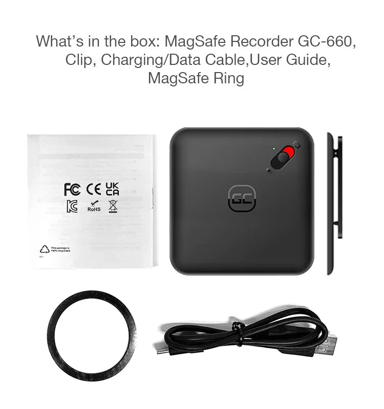 Voice Mini Recorder Clip On Magnetic Phone Dictaphone