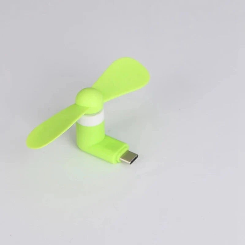 Type-C Compact Fan Flexible Bendable Fan For Laptop AC Charger Travel-Friendly Mini Fan Summer Gadget