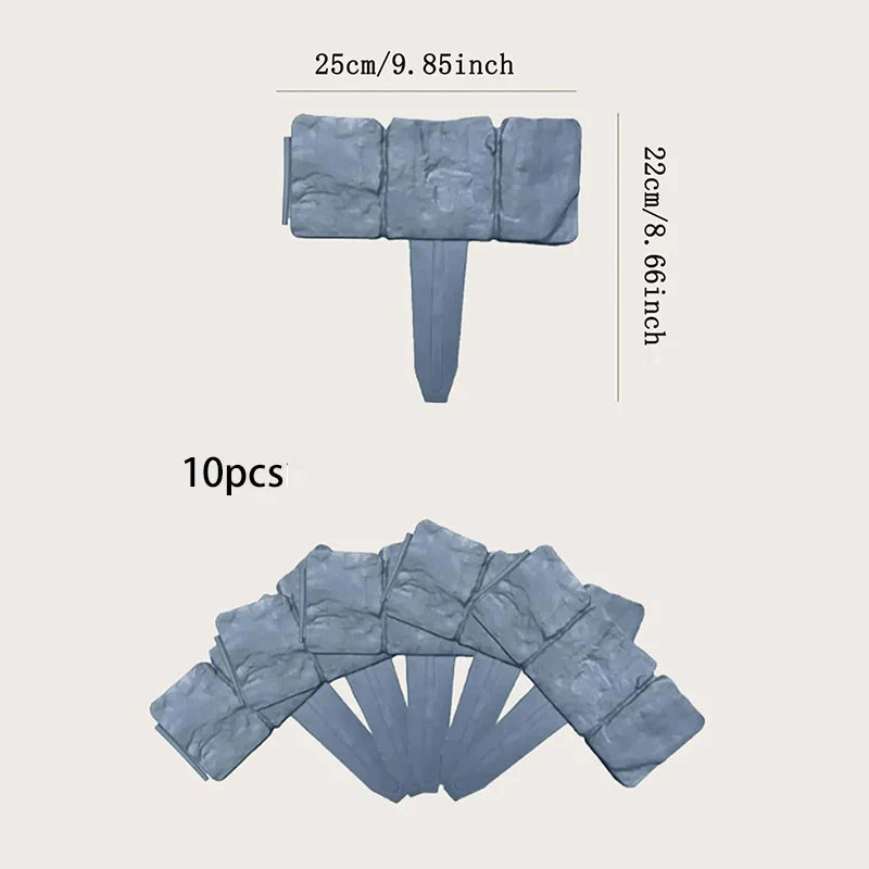 Tools Garden Imitation Stone Plant Support Stakes - 5-10pcs Outdoor Decorative Edging for Landscape