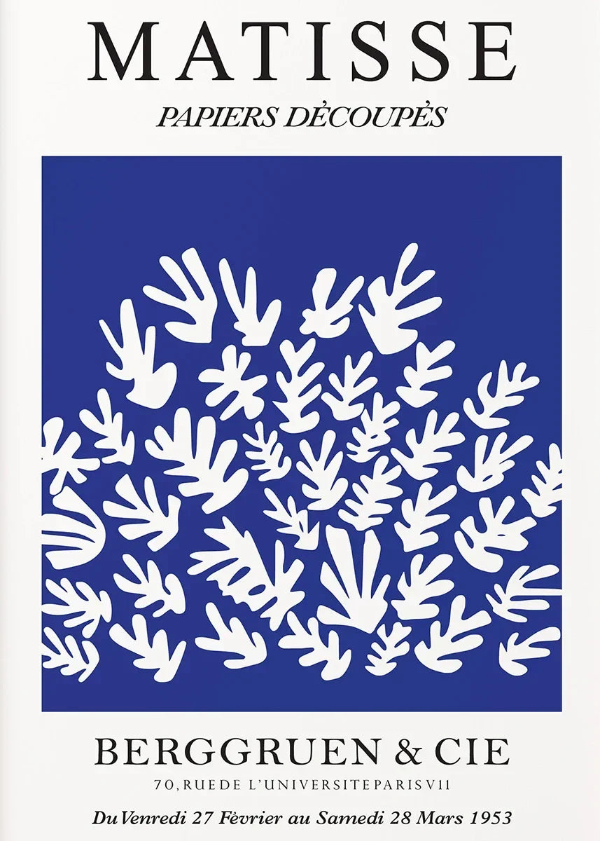 Klein Blue Abstract Canvas Wall Art Vertical Contemporary Print