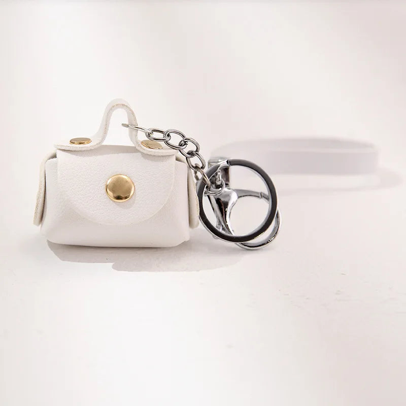 Free 1+1 Birkin Inspired Mini Hand Bag - Cute Leather Bag Charm Keychain & Earphone Case