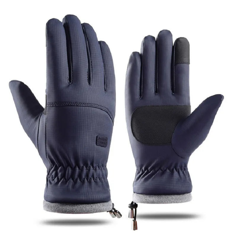 Winter Gloves Grey Thermal Ski Gloves Winter Essentials 2026 Touchscreen Compatible Windproof Water-Resistant Anti Slip