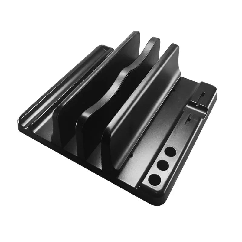 Vertical Laptop Stand with Flexible Width - Space-Saving Computer Accessories for Office Desks