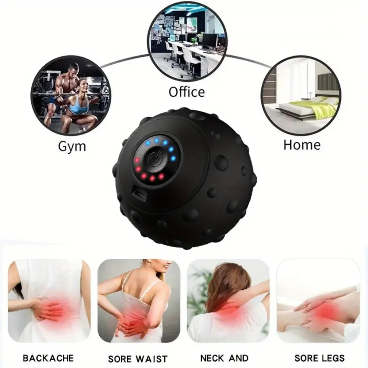 Massage Ball Battery-Powered Fascia Ball Sports Muscle Recovery Device Fall 2025 Travel-Friendly Deep Tissue Relief