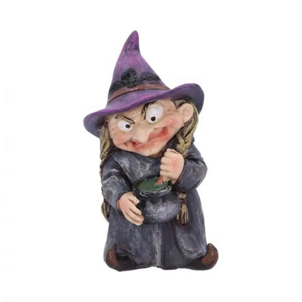 Resin Witch Statue Water-Resistant Garden Gnome Figurine Indoor Outdoor Halloween Decor 2026 Gift Idea