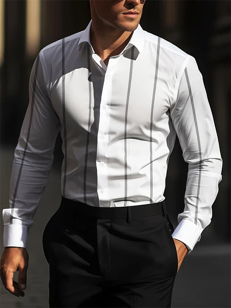 Variant image for Men's Dress Shirt in Premium Cotton with Structured Collar, Breathable Fabric, Tailored Fit for Formal and Casual Wear-41