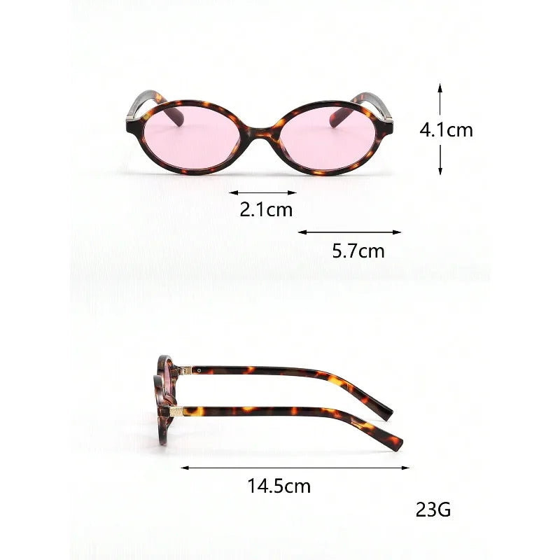 mirror lens, resin frame, casual beach & daily accessory – Retro unisex small oval sunglasses