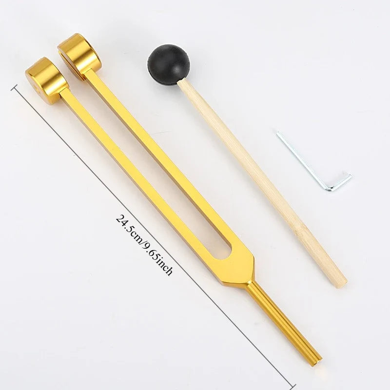 Chakra Healing Tuning Fork Kit 128Hz 512Hz - Aluminum Alloy Sound Therapy Tools for Yoga and Meditation