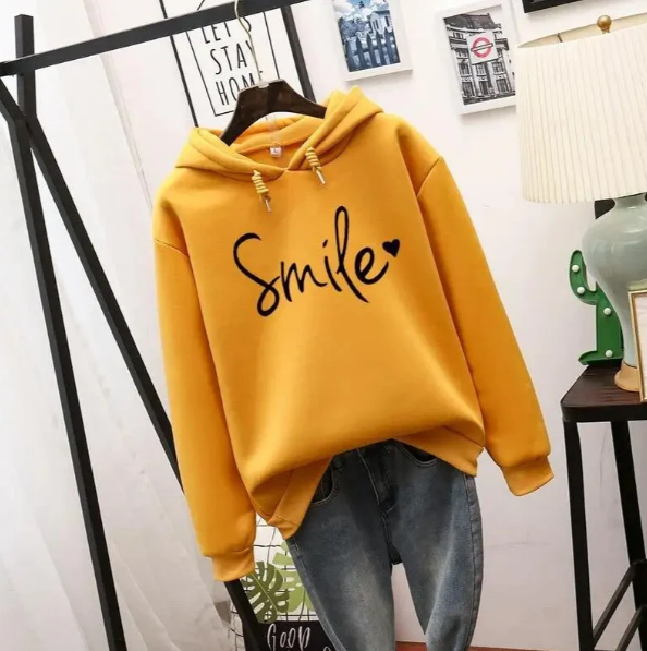 Plush Relaxed Women Hoodie - Oversized Pullover, Cotton Casual