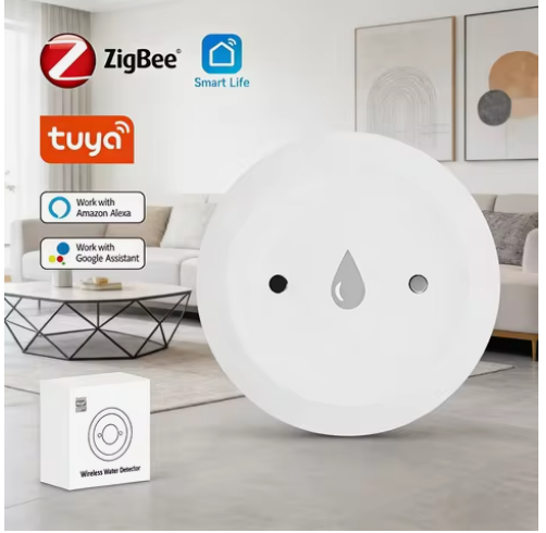 WiFi LeakShield Water Leak Detector Sensor — 100dB Alarm + App Alerts | Zigbee | No Subscription | 3-Pack
