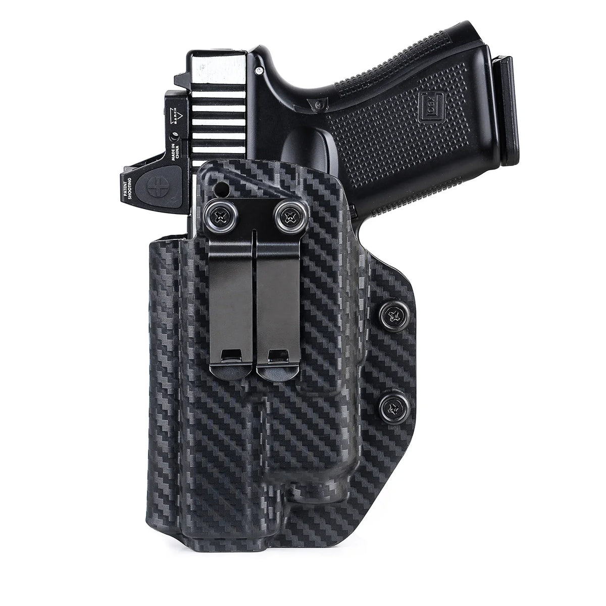 Kydex IWB Holster - TLR-8 Light Compatible, Inside Waistband Concealed Carry, 19 19X 23 25 32 44 45 Compatible
