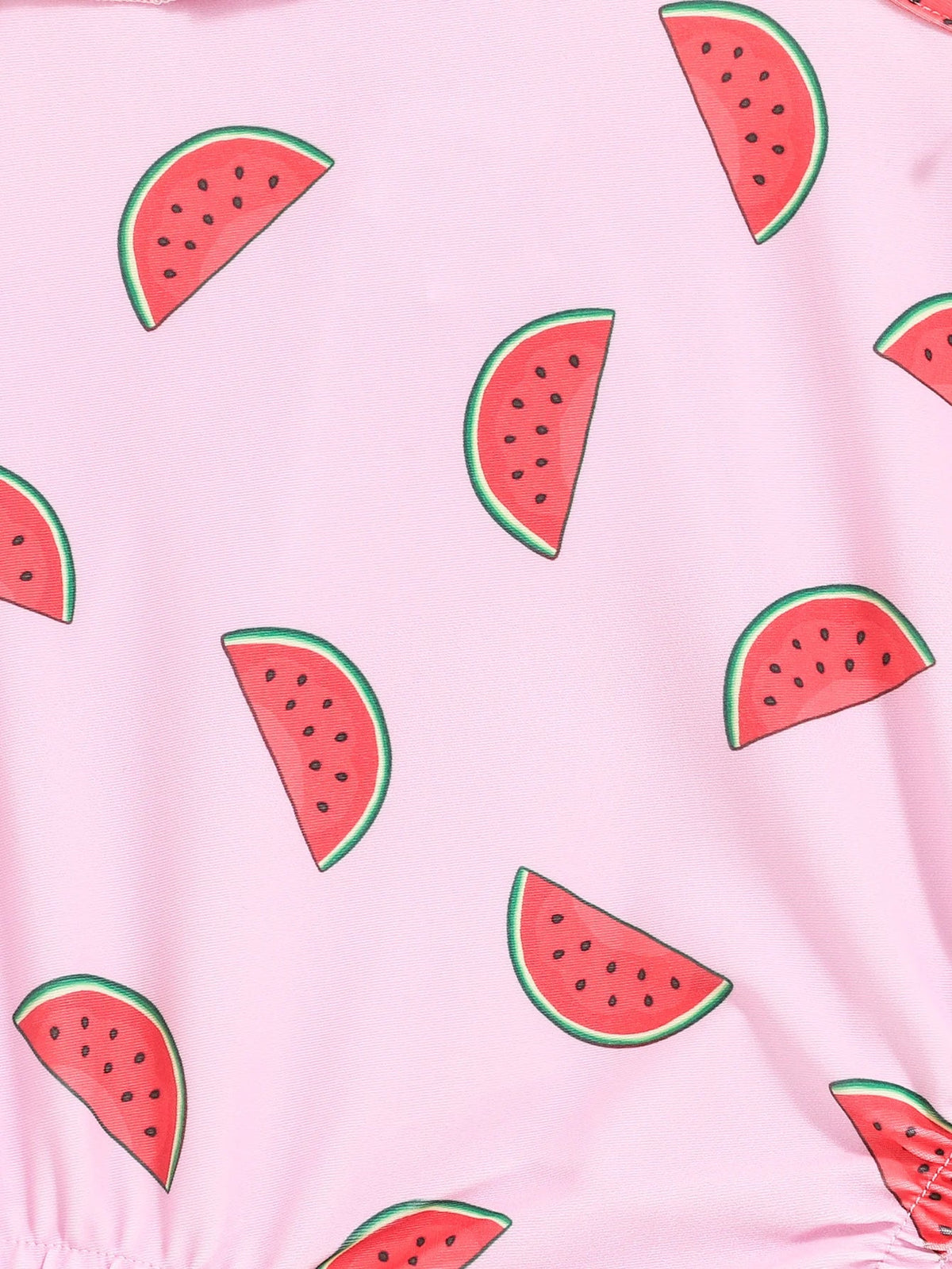 Halter-Neck Watermelon-Print, Polyester, For Summer Beach Days – Plush Sturdy Baby Girls’ Swimsuit