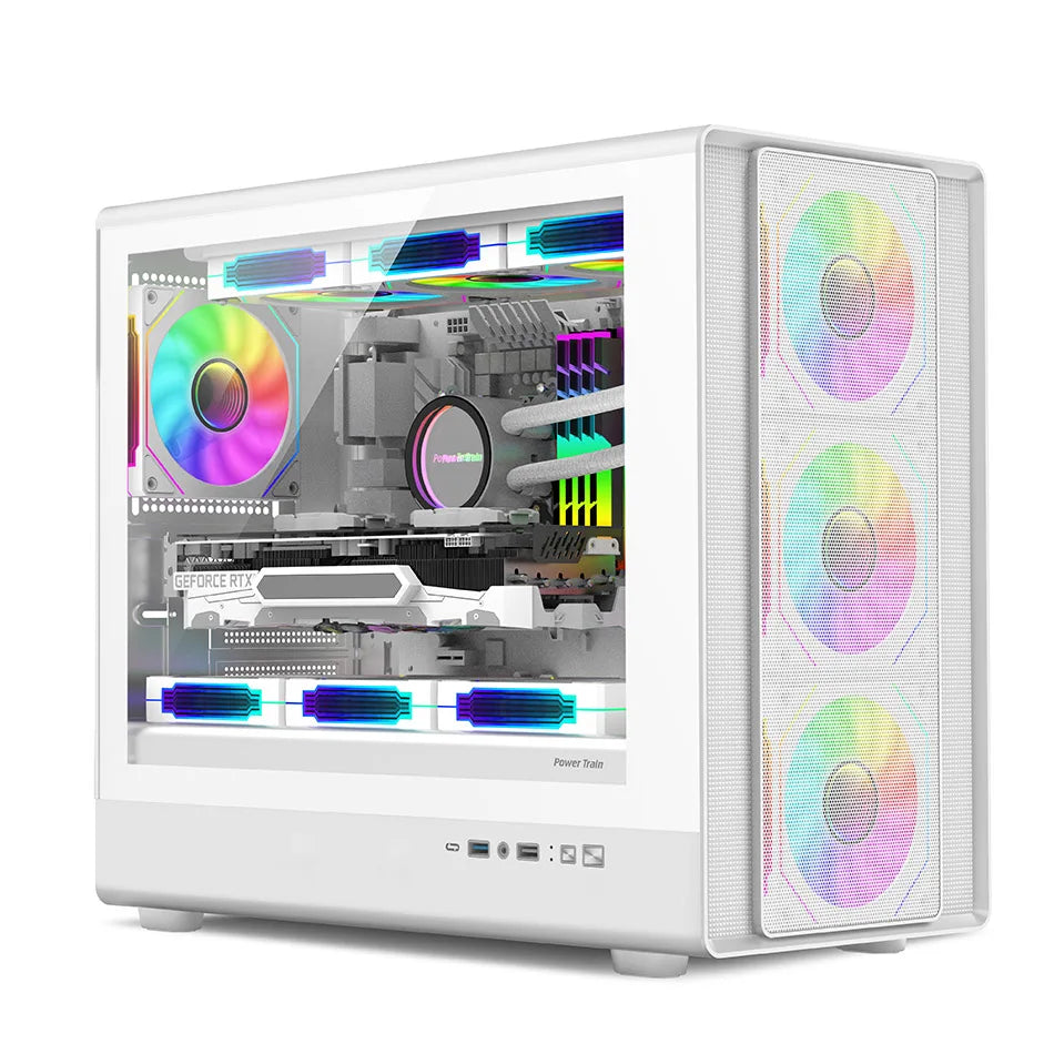 ITX Mini PC Case Tempered Glass 360mm Water Cooling