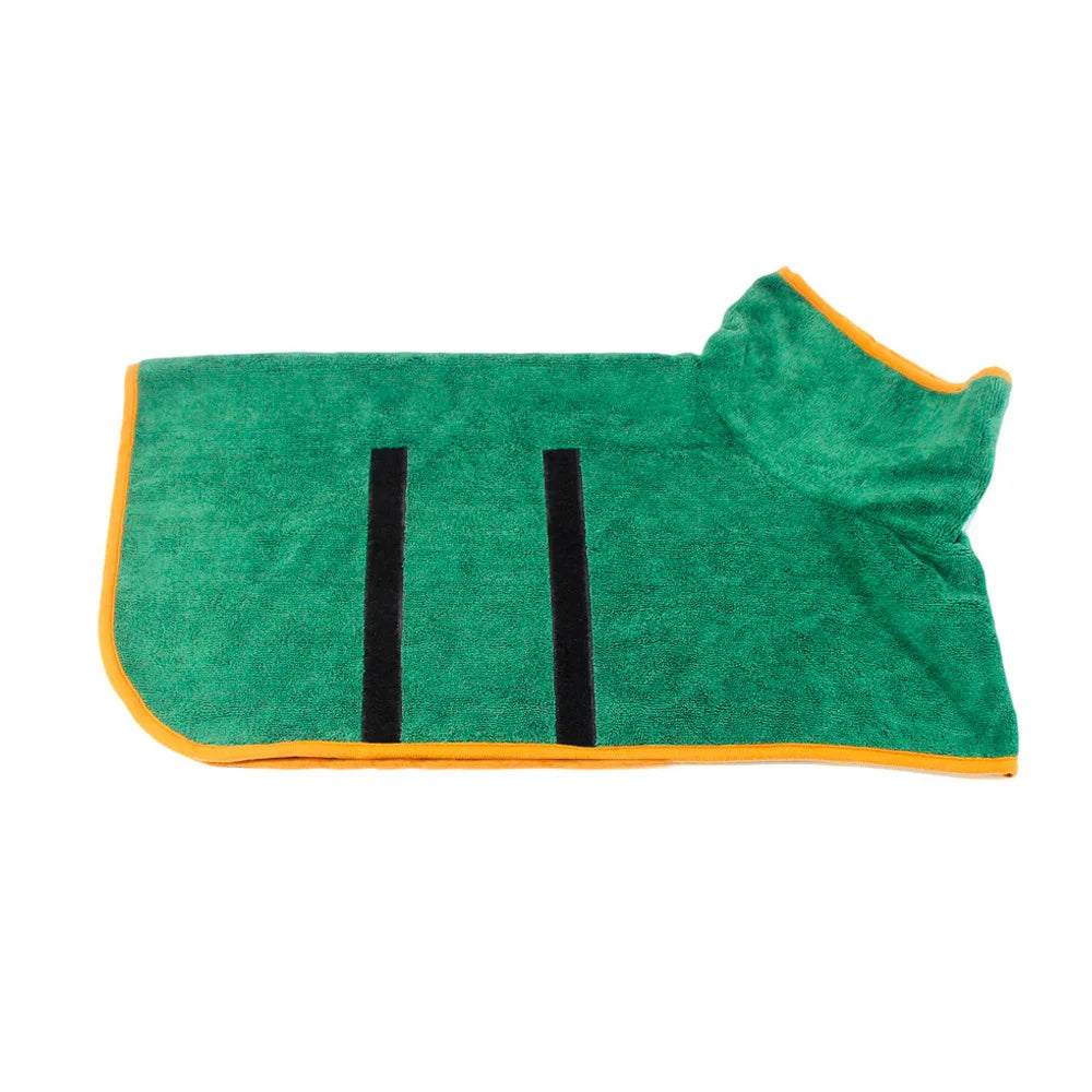 Microfiber Dog Bathrobe Towel - Flexible Absorbent Coat for Cats & Dogs, Pet Grooming Maintenance
