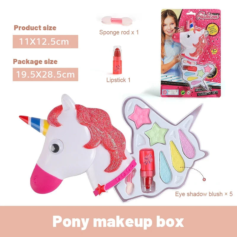 Princess Makeup Toy Kit for Kids - Pretend Play Cosmetics with Lipstick & Eyeshadow for Parties