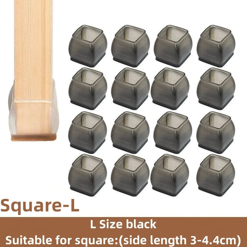 Floor Protectors Chair Feet Leveling Mat 2026 – Silicone Anti-Slip Furniture Leg Pads 16-Pack