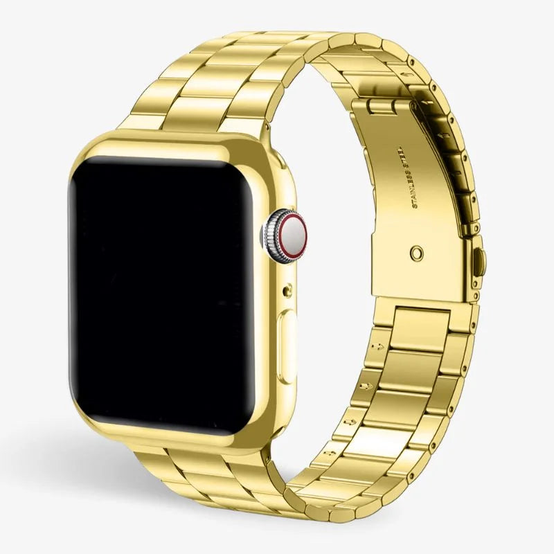 Steel Stainless Watch Band With Protective Case Secure Fit