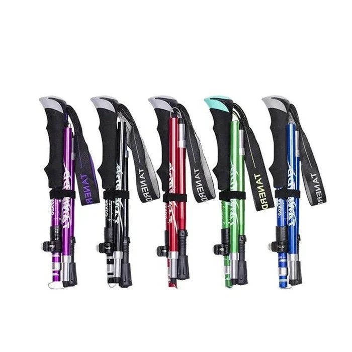 Trekking Poles Flexible Telescopic Hiking Poles Fall 2025 Comfort-Grip For Outdoor Trekking Light