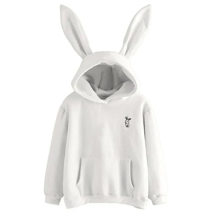 Cozy Oversized Women’s Rabbit Ear Hoodie - Fleece, Casual