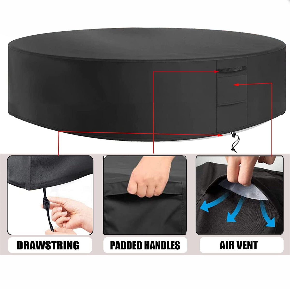 Water-Resistant Dog Pool Cover Round Fit Debris Blocking Keeps Water Clean Fall 2025 Backyard Pet Accessory