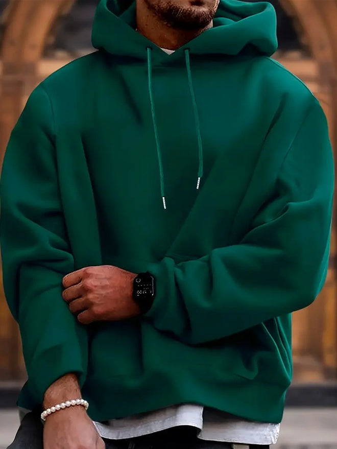 Men's Oversized Hooded Jumper - Relaxed Fit, Casual