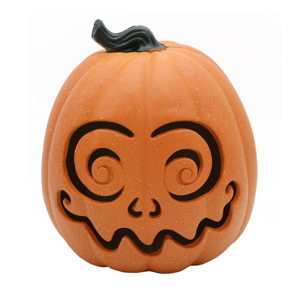 Pumpkin Halloween Lantern Plastic Blow Molded Decor