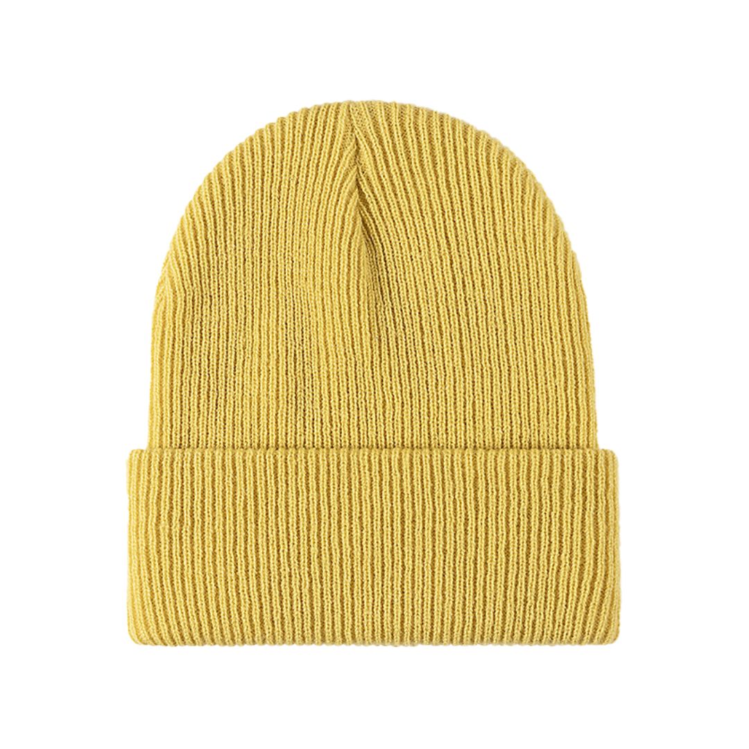 Warm Multi-Use Beanie - Folded Cuff Ribbed Knit, Winter