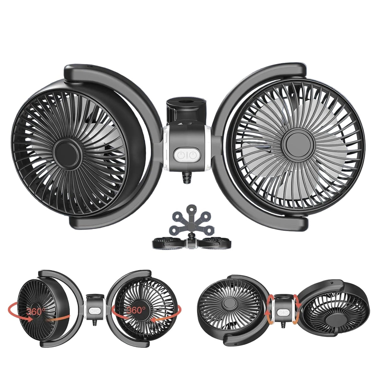Backseat2025 Edition Car Fans for Pets Dual Cooling With Flexible Airflow Keeps Dogs Calm Summer Travel