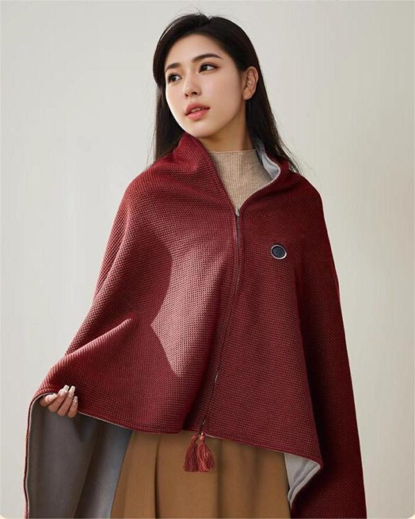 Travel-Friendly Heated Shawl Large Size Cloud Fleece Wrap Cozy Winter 2026 Gift Idea For Household