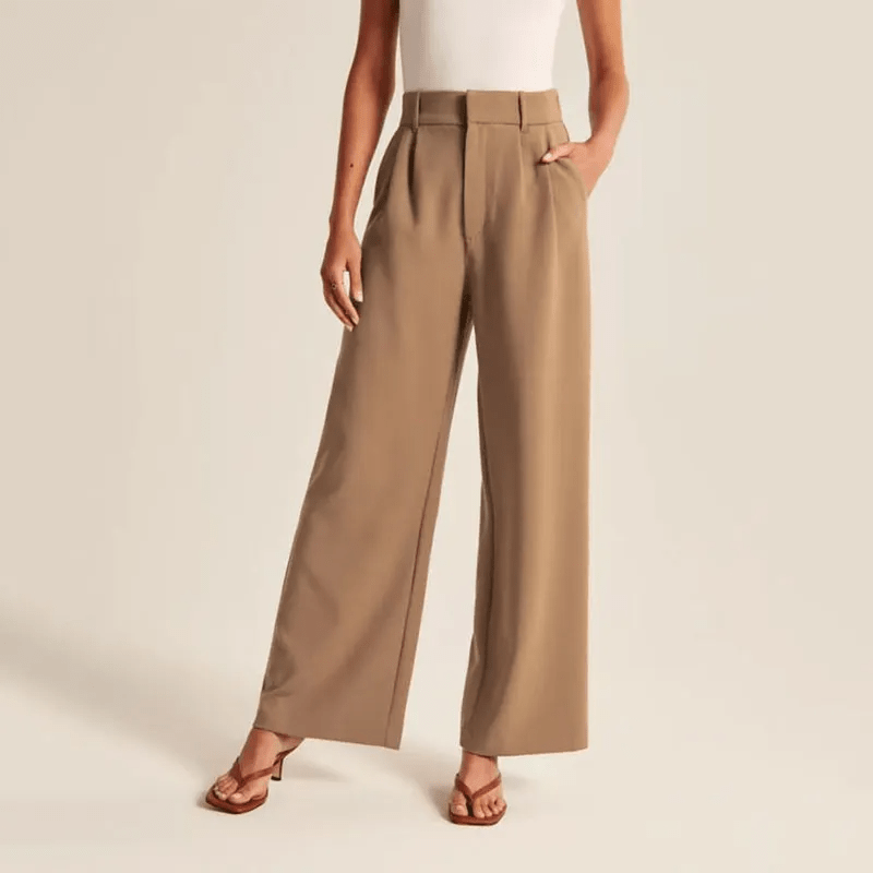 Variant image for Pleated Trousers for Women, High-Quality Relaxed Fit Pants with Sophisticated Design, Versatile for Casual and Formal Wear-22