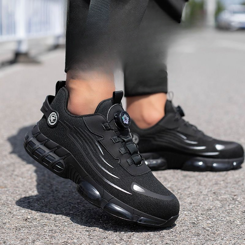 Safety Shoes for Men with Slip-Resistant Sole, Ergonomic Design, Lightweight Comfort, S3 Protection, Black and Gray Options-6