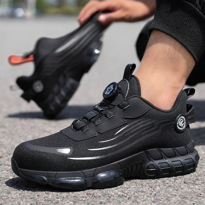 Safety Shoes for Men with Slip-Resistant Sole, Ergonomic Design, Lightweight Comfort, S3 Protection, Black and Gray Options-3
