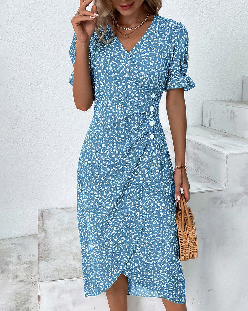 V-Neck Midi Dress for Women in White, Soft and Comfortable Summer Dress for Effortless Elegance and Versatile Style-4