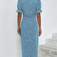 V-Neck Midi Dress for Women in White, Soft and Comfortable Summer Dress for Effortless Elegance and Versatile Style-6
