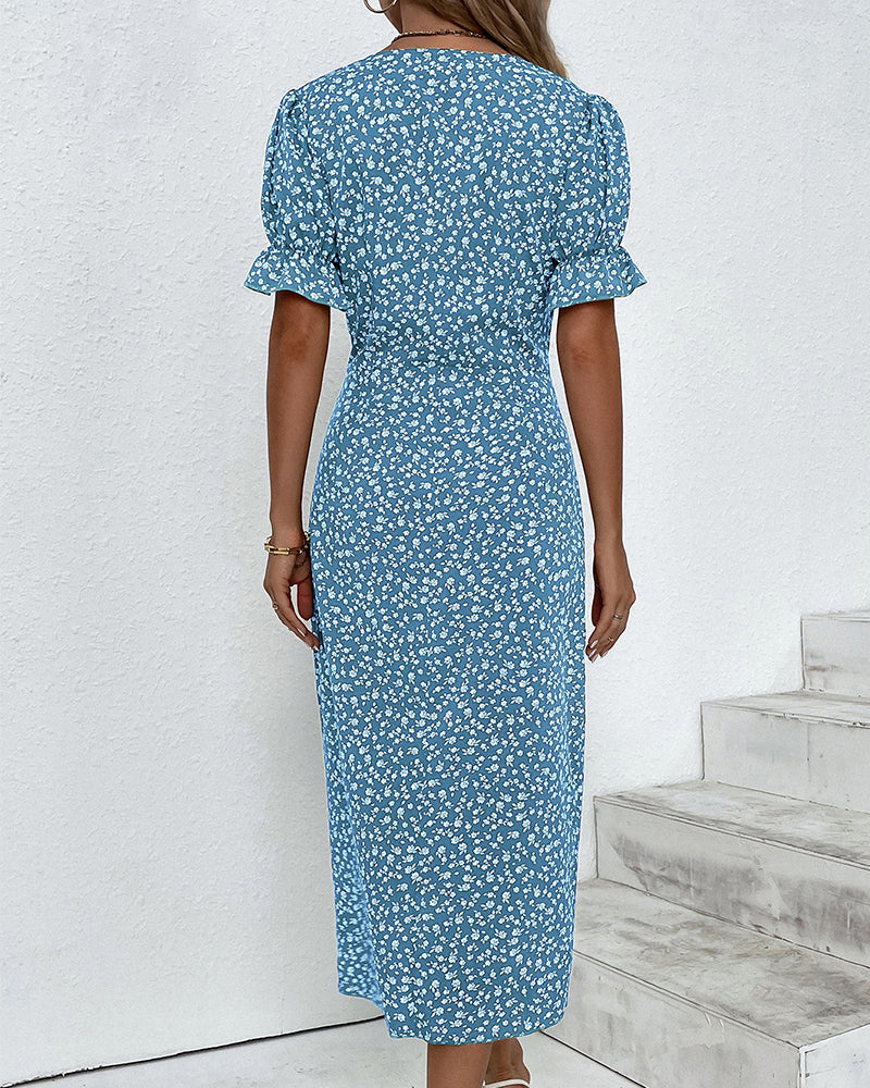 V-Neck Midi Dress for Women in White, Soft and Comfortable Summer Dress for Effortless Elegance and Versatile Style-6