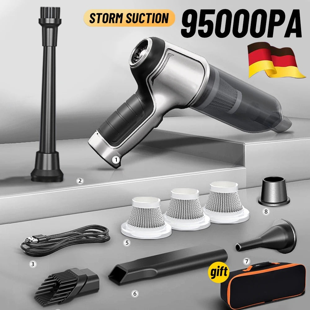 Cordless Car Vacuum Cleaner 95000Pa Travel-Friendly 4000mAh