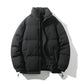 Relaxed Warm Men Down Coat - Boxy Puffer, Polyester, Urban