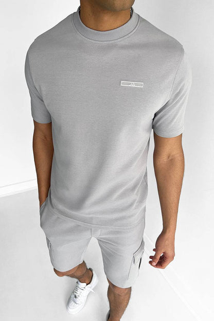 Variant image for Slim Fit Leisure Set for Men with Cargo Shorts, Premium 100% Cotton Fabric, Tailored Design, Comfortable Everyday Wear-1