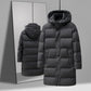 Men's Insulating Mid-Length Down Coat - Boxy, Polyester