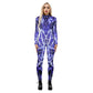 and Stretchy Body-Hugging Women's Printed Jumpsuit - Contoured Full-Body, Milk Silk Second-Skin for Cosplay