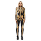 and Stretchy Body-Hugging Women's Printed Jumpsuit - Contoured Full-Body, Milk Silk Second-Skin for Cosplay