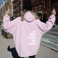Women's Oversized Hoodie - Loose Back Print, Polyester