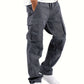 Variant image for Oversized Black Cargo Pants for Men with Multiple Pockets, Comfortable Fit and Durable Cotton Blend Trousers-17