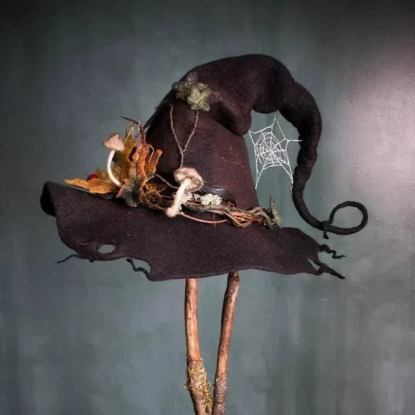 Hat Witch Felt Merino Handmade Halloween 2025 Costume