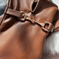 Scalloped Cuff, Lined – Warm Women’s Faux Leather Gloves