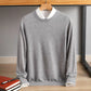 Plush Relaxed Men's Crewneck Sweater - Oversized Knit